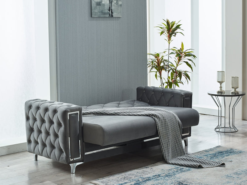 Bolivya 76" Wide Tufted Convertible Loveseat - Gate FurnitureLoveseat