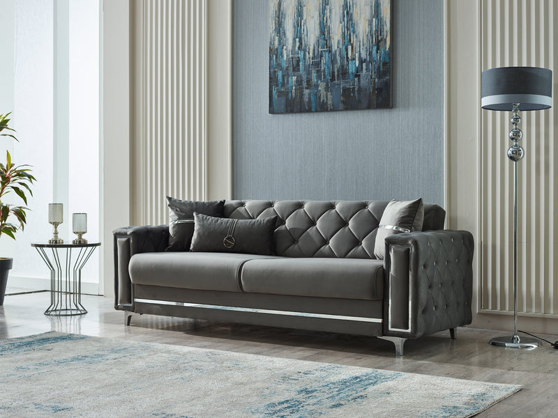 Bolivya 88" Wide Tufted Convertible Sofa - Gate FurnitureSofas