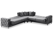 Bolivya Convertible Sectional Sofa Grey in Grey - 105-BOL-ANK152-5