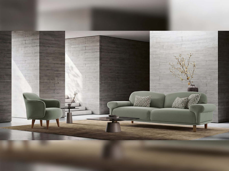 Bolly 4-pieces (2 Sofa & 2 Chair) Livingroom in Green - 200-ELI-BOL-T-912-3311