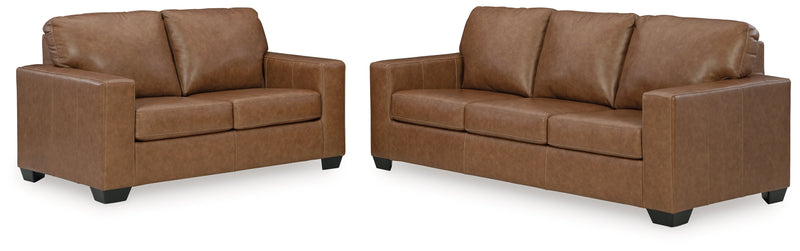 Bolsena Sofa and Loveseat in Caramel - PKG015456