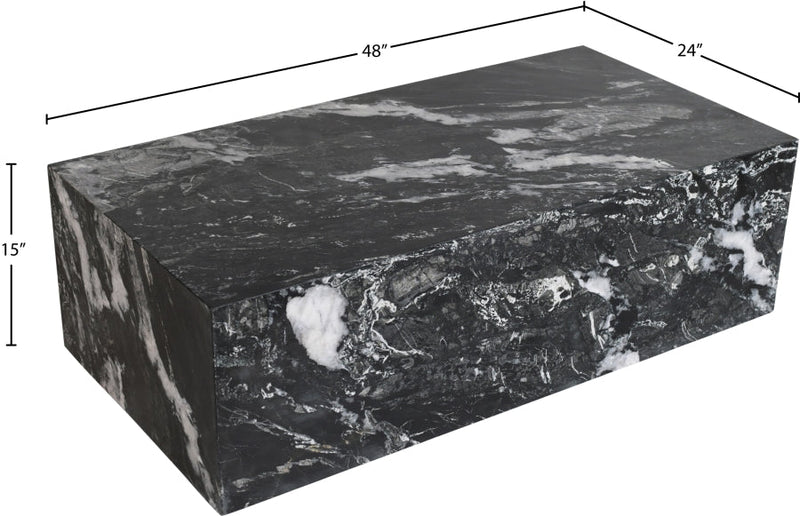 Bolzano Marble Coffee Table in Black - 251Black-CT