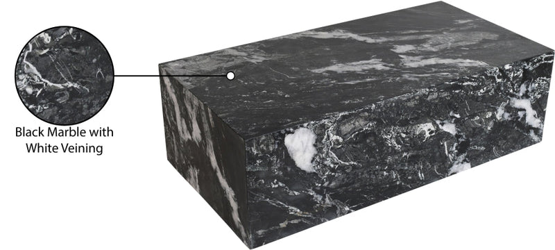 Bolzano Marble Coffee Table in Black - 251Black-CT