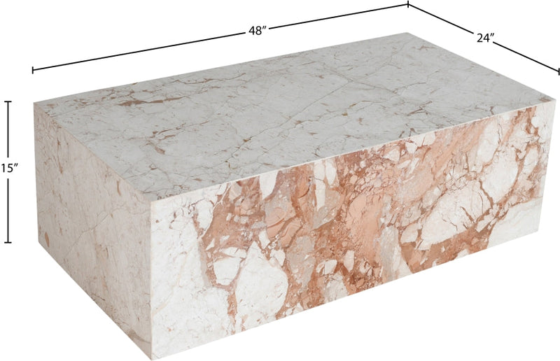 Bolzano Marble Coffee Table in Breccia - 251Breccia-CT