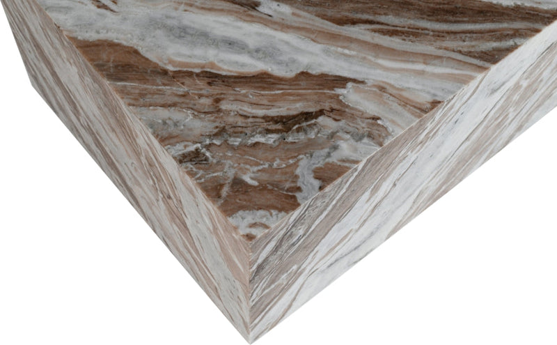 Bolzano Marble Coffee Table in Brown - 251Brown-CT