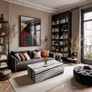 Bolzano Marble Coffee Table in Panda - 251Panda-CT