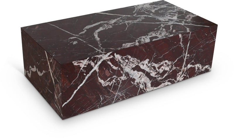 Bolzano Marble Coffee Table in Red - 251Cherry-CT