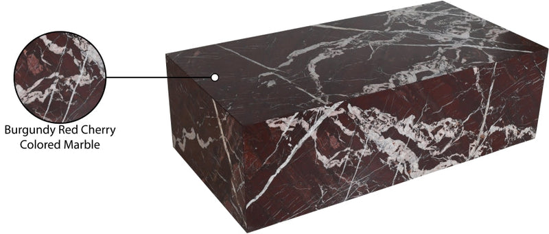 Bolzano Marble Coffee Table in Red - 251Cherry-CT