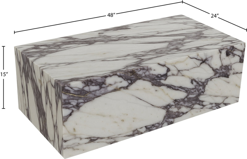 Bolzano Marble Coffee Table in Viola - 251Viola-CT