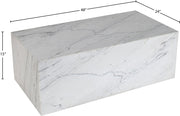 Bolzano Marble Coffee Table in White - 251White-CT