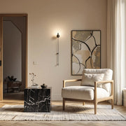 Bolzano Marble End Table in Black - 251Black-ET