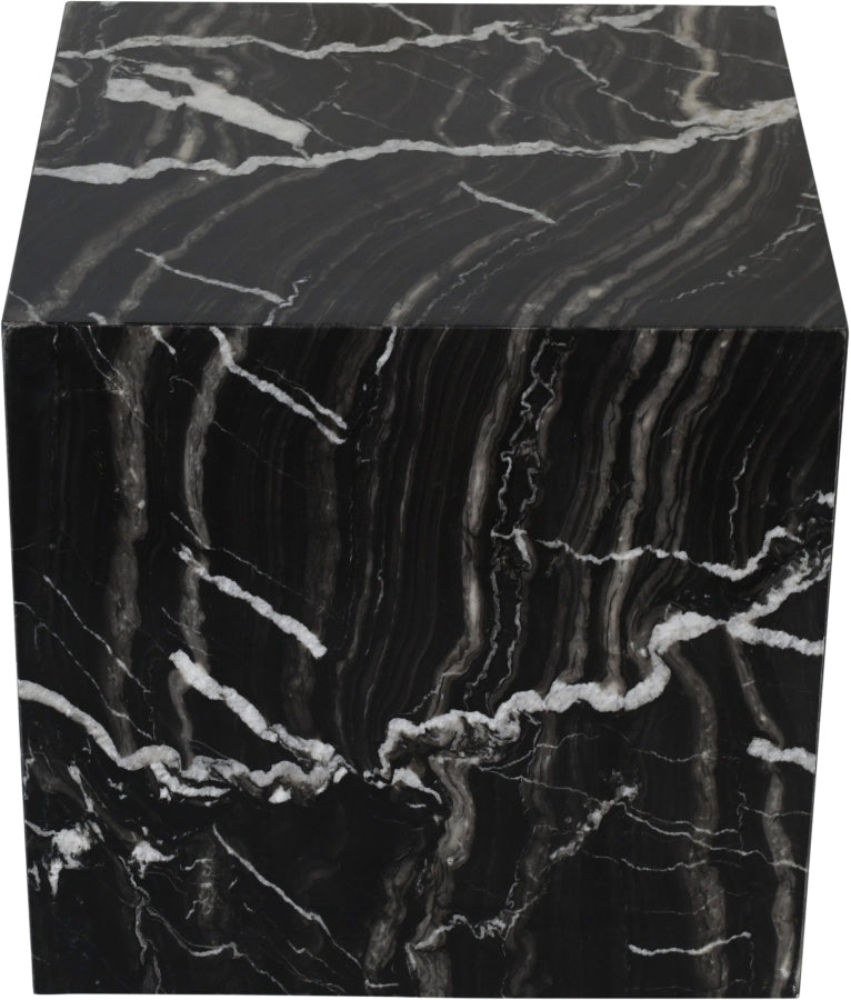 Bolzano Marble End Table in Black - 251Black-ET