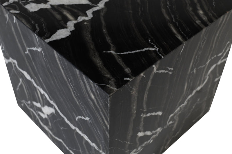 Bolzano Marble End Table in Black - 251Black-ET