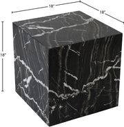 Bolzano Marble End Table in Black - 251Black-ET