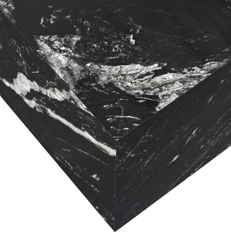 Bolzano Marble End Table in Black - 251Black-ET