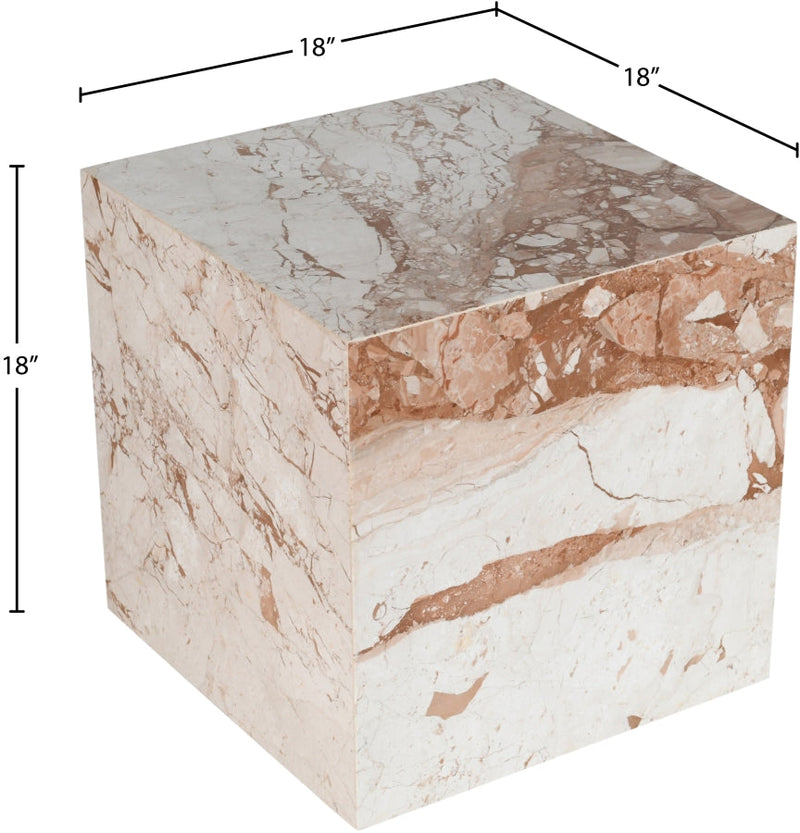 Bolzano Marble End Table in Breccia - 251Breccia-ET