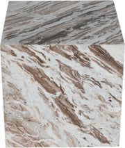 Bolzano Marble End Table in Brown - 251Brown-ET