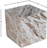 Bolzano Marble End Table in Brown - 251Brown-ET