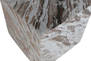 Bolzano Marble End Table in Brown - 251Brown-ET