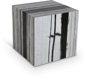 Bolzano Marble End Table in Panda - 251Panda-ET