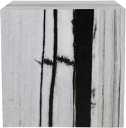 Bolzano Marble End Table in Panda - 251Panda-ET