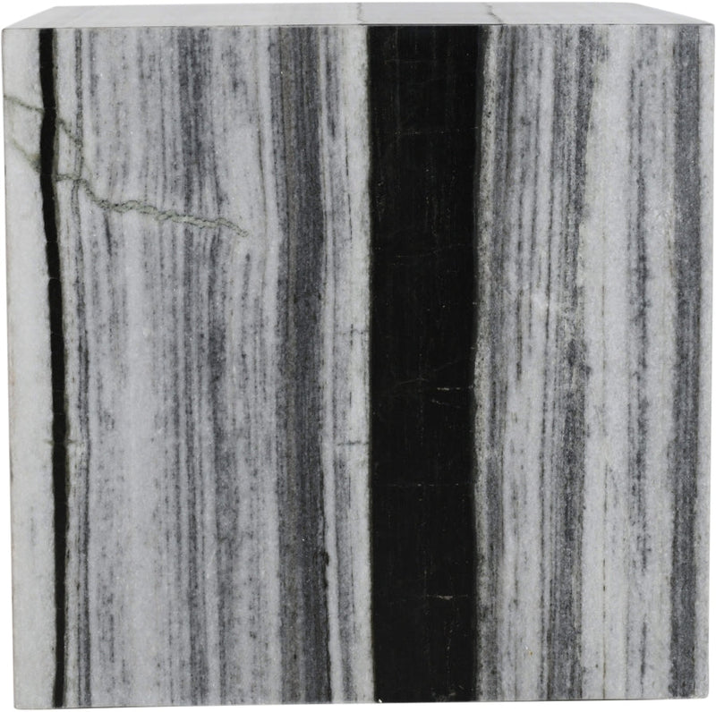 Bolzano Marble End Table in Panda - 251Panda-ET