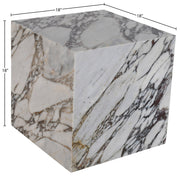 Bolzano Marble End Table in Viola - 251Viola-ET