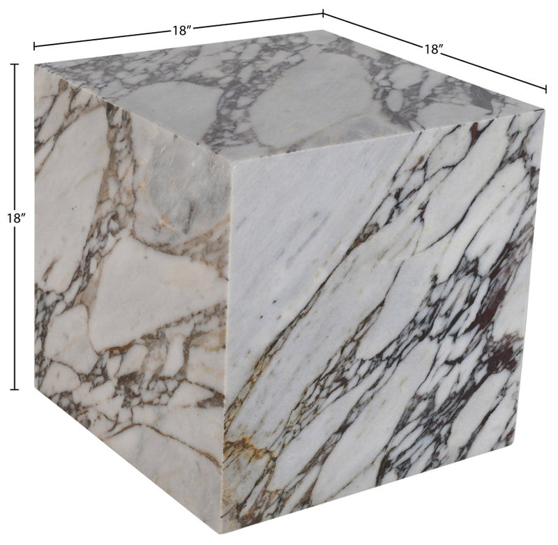 Bolzano Marble End Table in Viola - 251Viola-ET