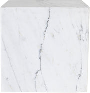 Bolzano Marble End Table in White - 251White-ET