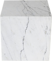 Bolzano Marble End Table in White - 251White-ET
