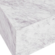 Bolzano Marble End Table in White - 251White-ET