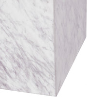Bolzano Marble End Table in White - 251White-ET