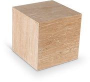 Bolzano Travertine End Table in Natural - 251Travertine-ET