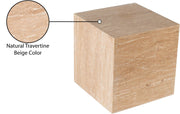 Bolzano Travertine End Table in Natural - 251Travertine-ET