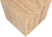Bolzano Travertine End Table in Natural - 251Travertine-ET