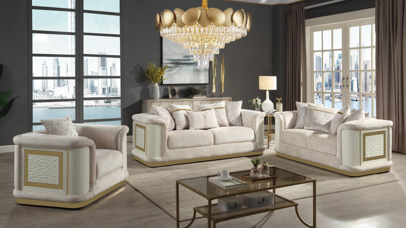 Bona 2 Pc Living Room Set Beige - Bona 2 Pc Living Room Set Beige