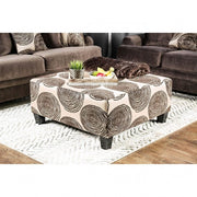 Bonaventura Brown/Pattern Ottoman - SM5142BR-OT