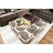 Bonaventura Brown/Pattern Ottoman - SM5142BR-OT