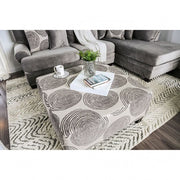 Bonaventura Gray/Pattern Ottoman - SM5142GY-OT