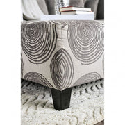 Bonaventura Gray/Pattern Ottoman - SM5142GY-OT