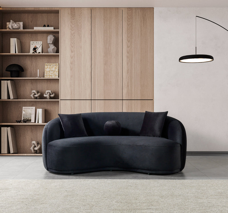 Bonita Black Velvet Living Room Set from Nova Furniture - Luna Furniture