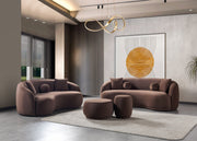 Bonita Coffee Velvet Sofa 91" & Loveseat 81" - BONITACOFFEEVL-SL