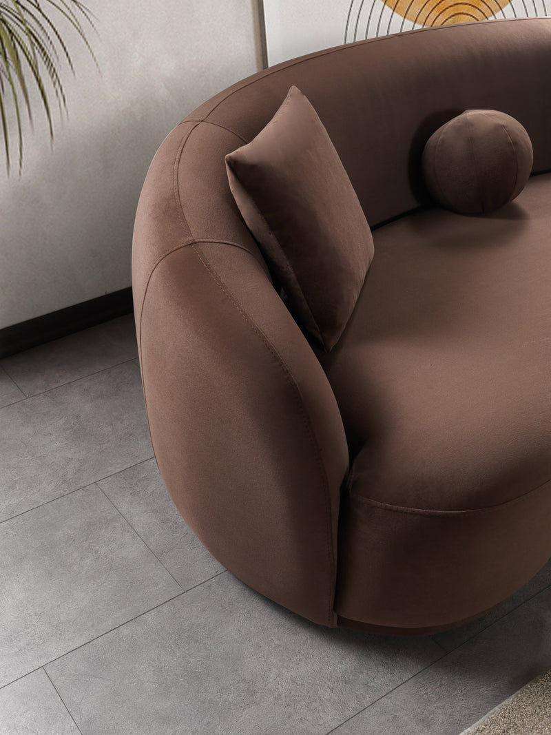 Bonita Coffee Velvet Sofa 91" & Loveseat 81" - BONITACOFFEEVL-SL