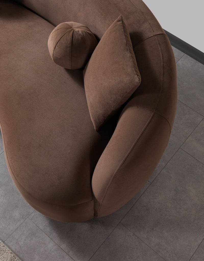 Bonita Coffee Velvet Sofa 91" & Loveseat 81" - BONITACOFFEEVL-SL