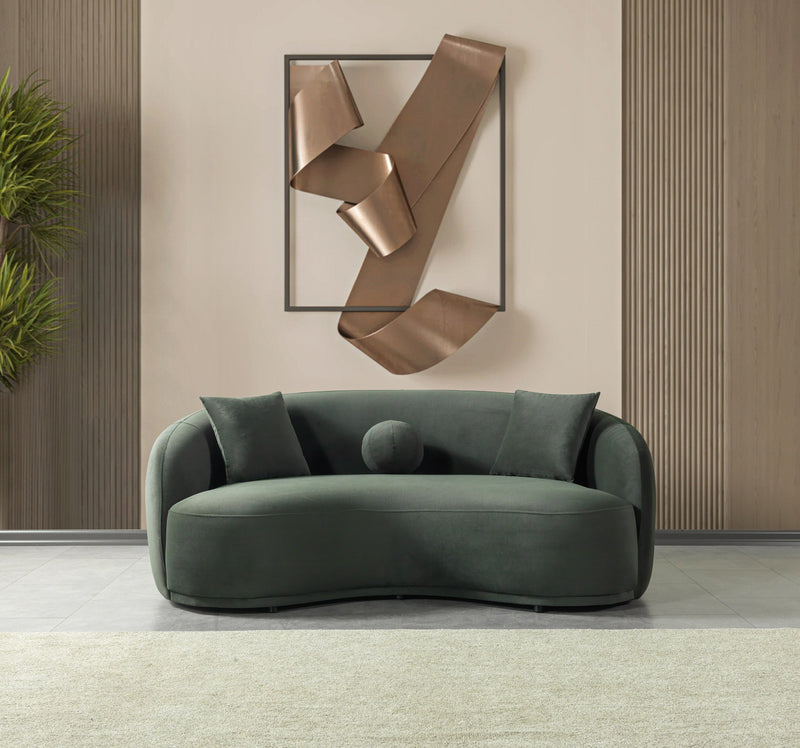 Bonita Green 81" Velvet Loveseat from Nova Furniture - Luna Furniture