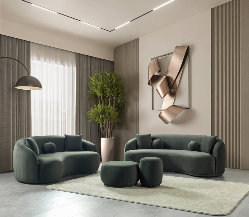 Bonita Green 81" Velvet Loveseat from Nova Furniture - Luna Furniture