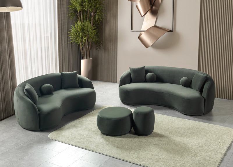 Bonita Green 81" Velvet Loveseat from Nova Furniture - Luna Furniture