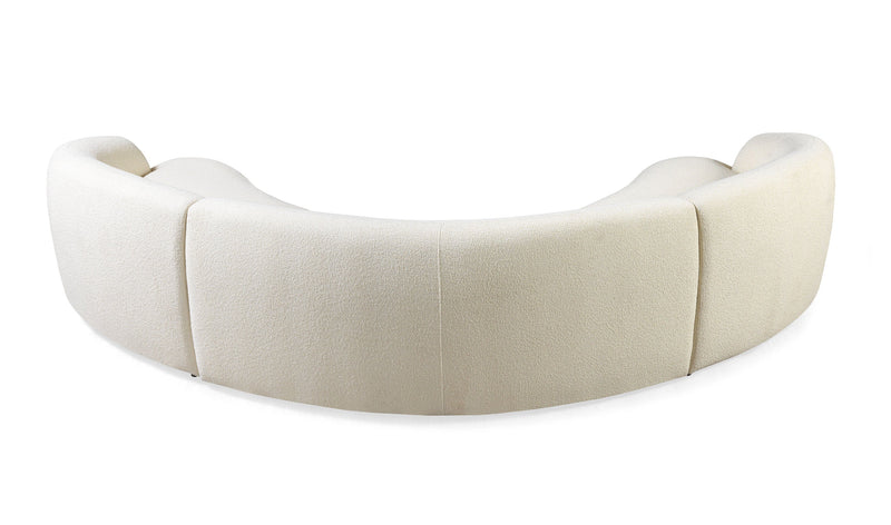 Bonita Ivory Boucle 3 - Piece Curved Sectional - Gate FurnitureSectional