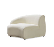 Bonita Ivory Boucle 3 - Piece Curved Sectional - Gate FurnitureSectional