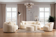 Bonita Ivory Boucle Loveseat - BONITAIVORY-L